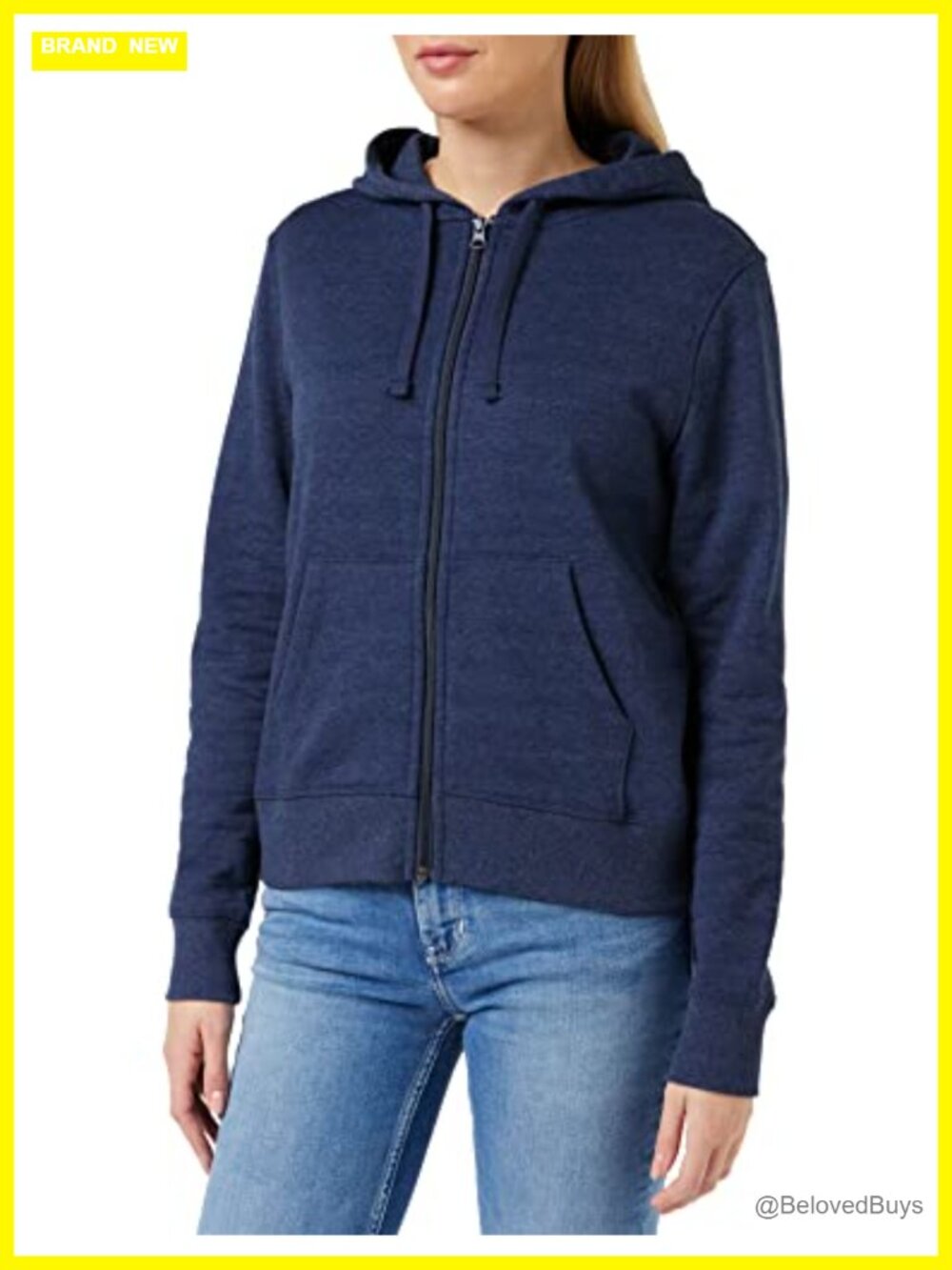 Women's Full-Zip Hoodie Midweight Fleece Drawstring Classic Fit